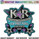 Custom glitter lapel pins